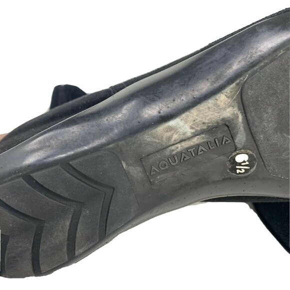 Aquatalia 6.5 Versus Black Suede Wedge Ankle Boot - Picture 7 of 7